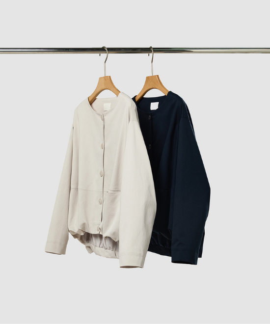 ドロップショルダークロップドジャケット