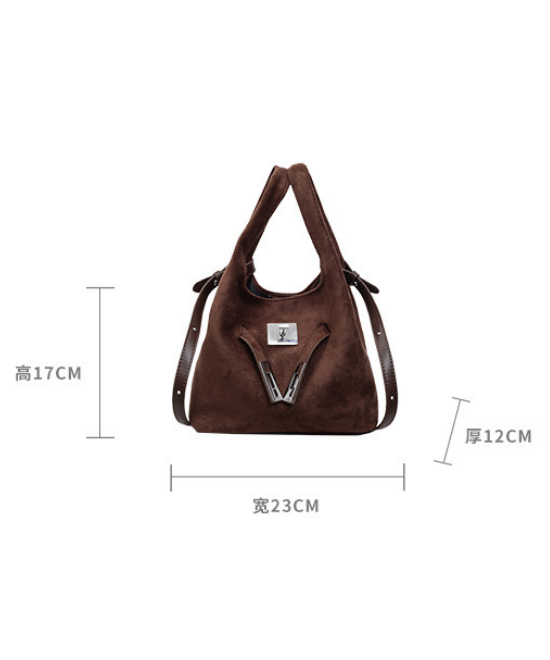 コーデュロイ2WAYバケットバッグ