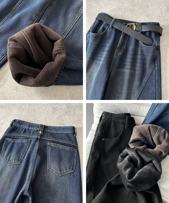 インサイドシームワイドデニムパンツ