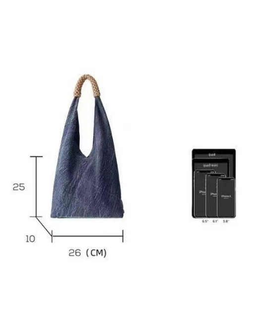 デニムキャンバストートバッグ