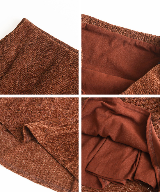 レース編みハイウエストロングスカート