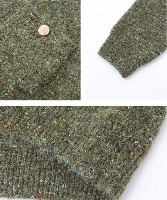 フローラルヤーンニットカーディガン