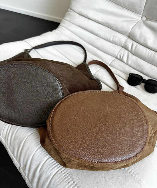 Y字カットスエードトートバッグ