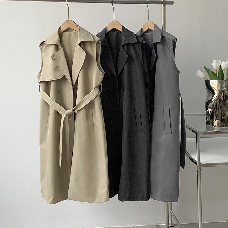 ノースリーブロングトレンチコート