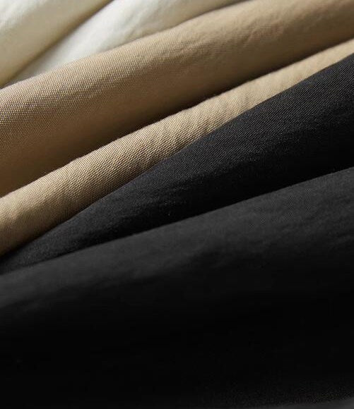 ドレープワイドレッグパラシュートパンツ