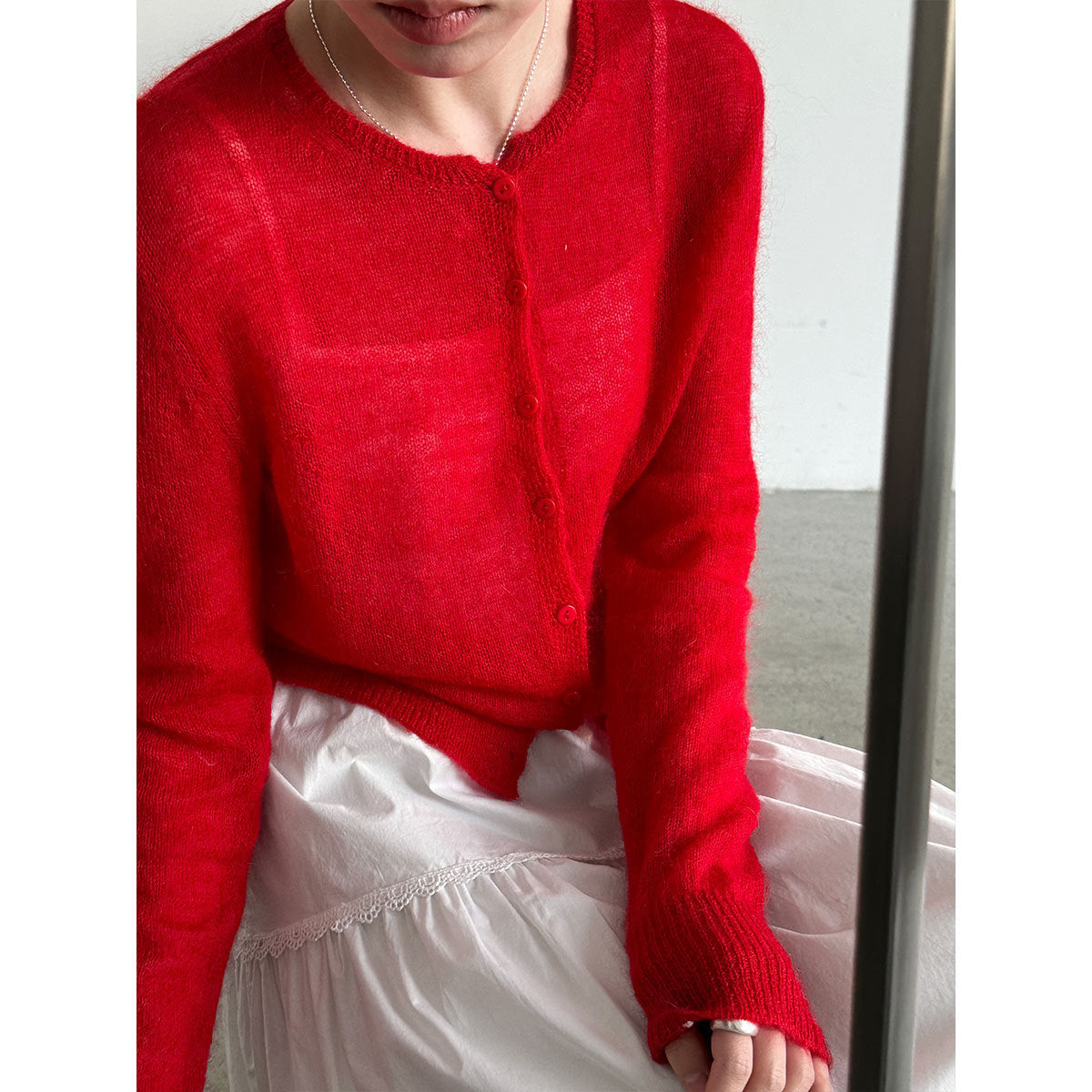 モヘアニットカーディガン