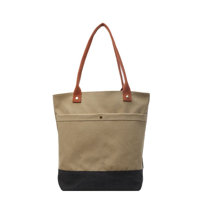 キャンバスショルダートートバッグ