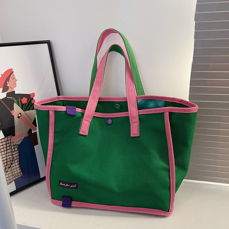 キャンバスショッピングトートバッグ