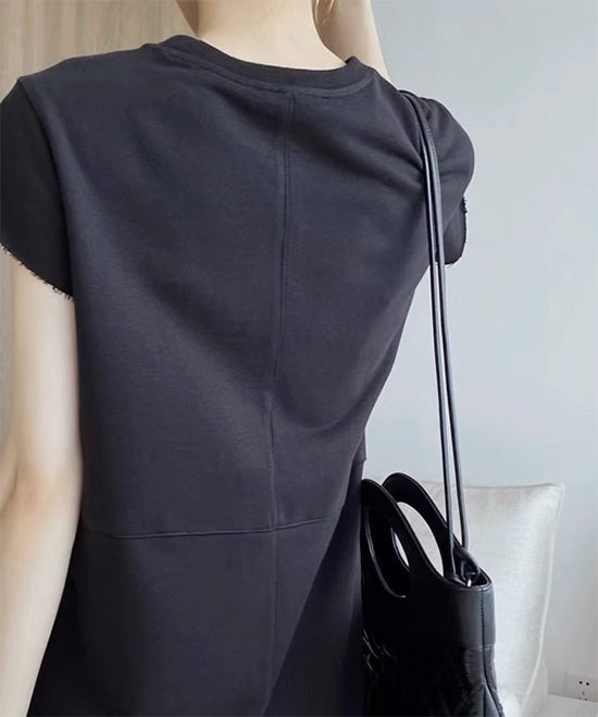 カジュアルスリットロングワンピース