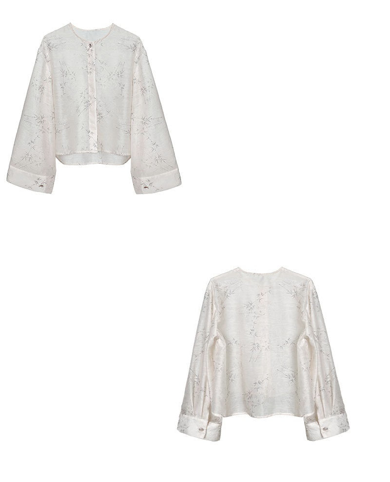 ラウンドネック日焼け止めシャツトップス