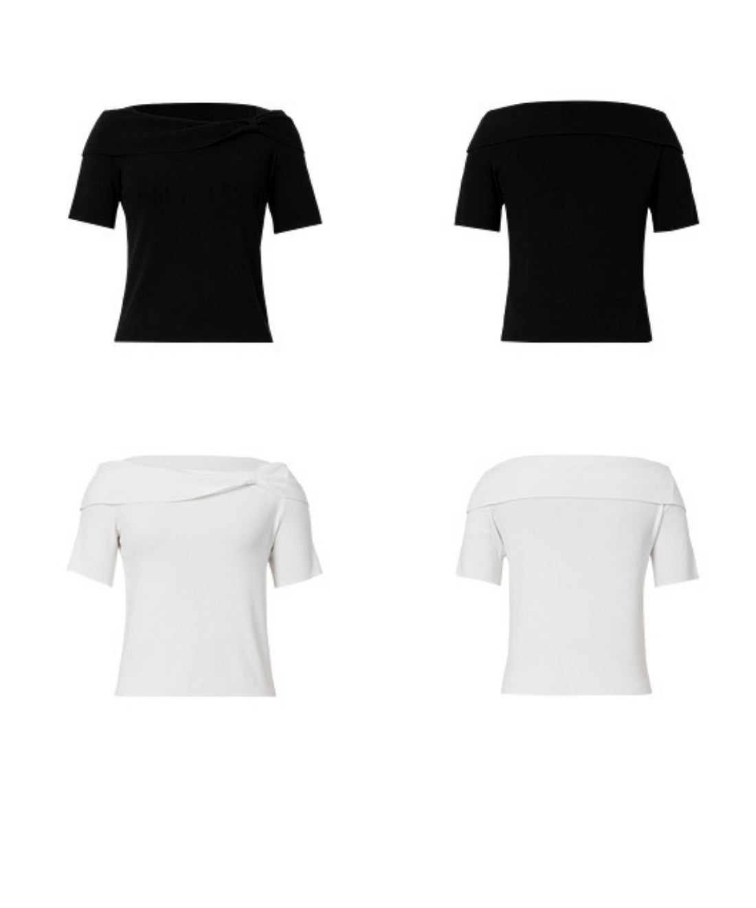 リボンワンショルダーデザイントップ