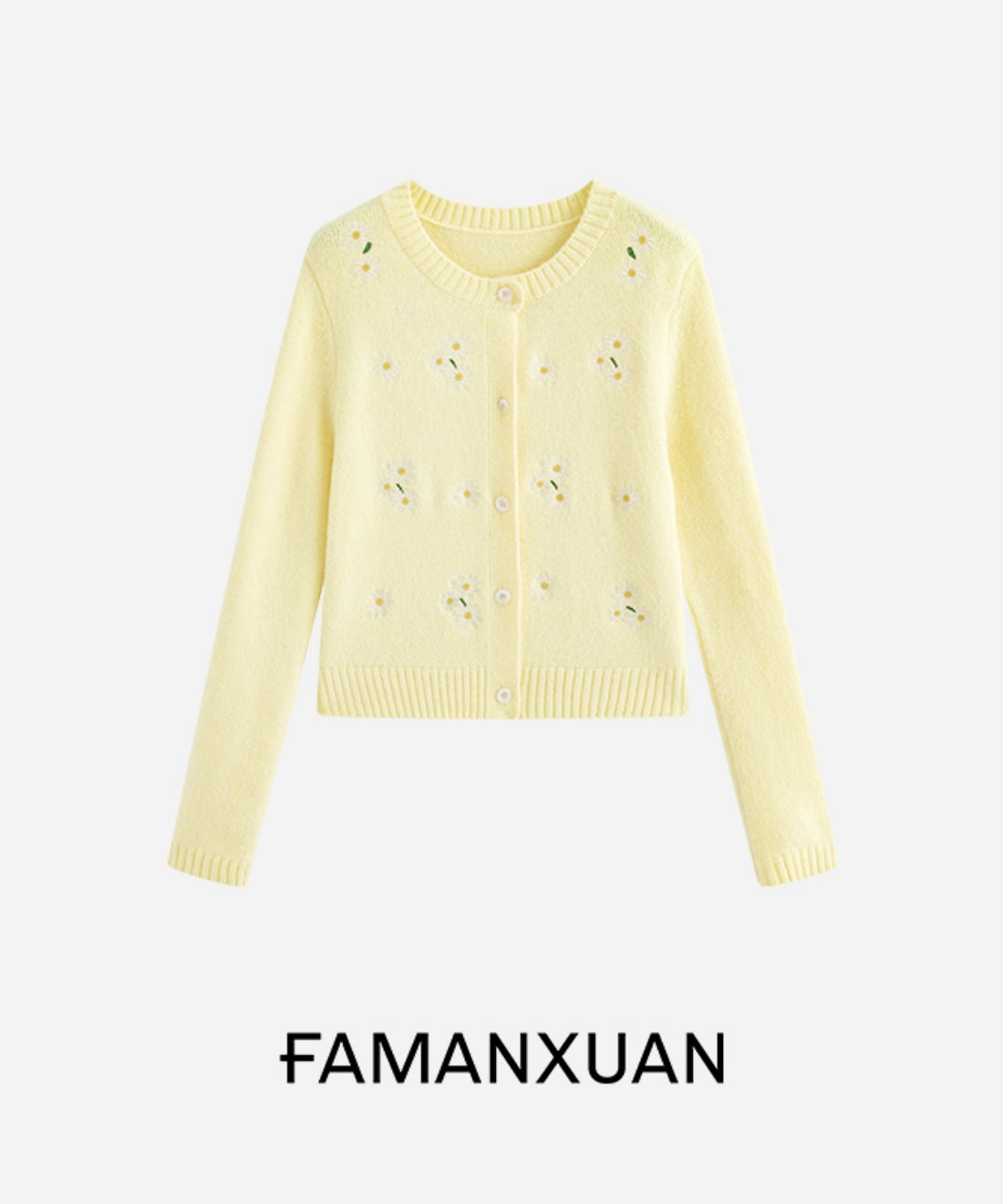 デイジー刺繍カーディガン