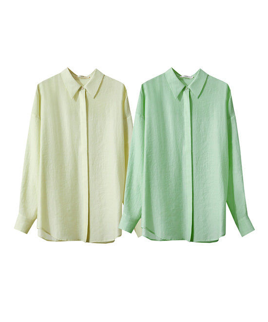 ルーズドロップショルダーラペルシャツ