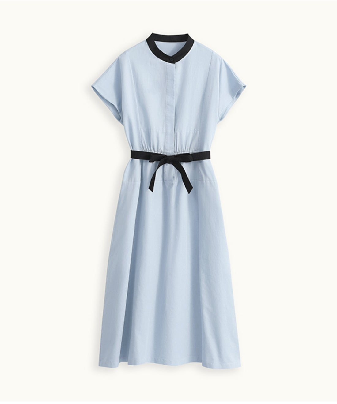 バイカラーウエストリボンワンピース