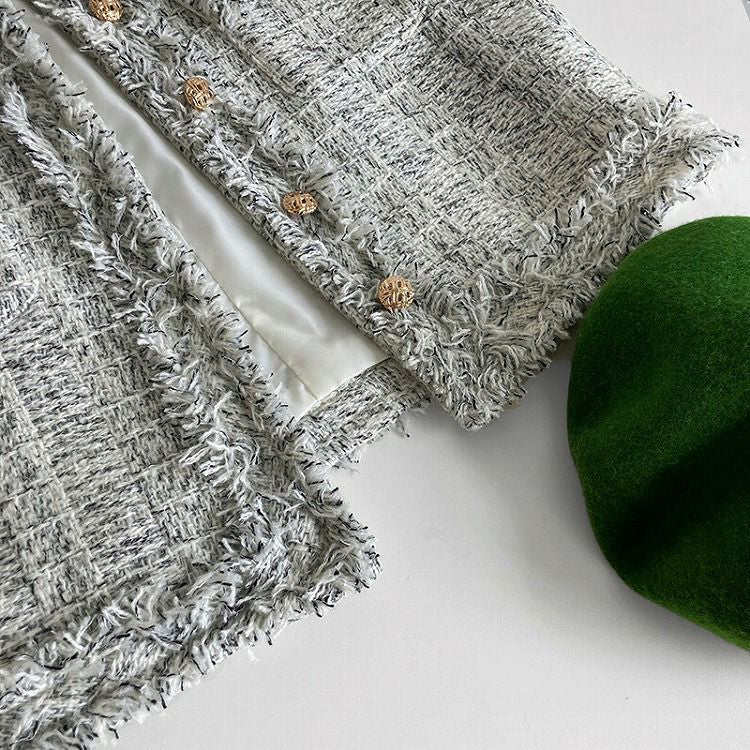 フリンジツイードジャケット