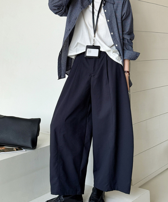 ハイウエストワイドレッグパンツ