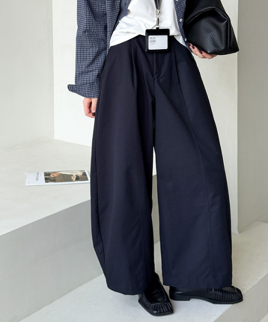 ハイウエストワイドレッグパンツ