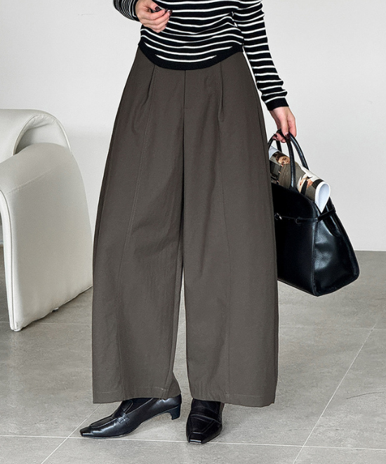 ハイウエストワイドレッグパンツ