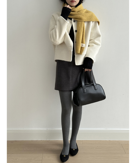 ショートルーズノーカラージャケット