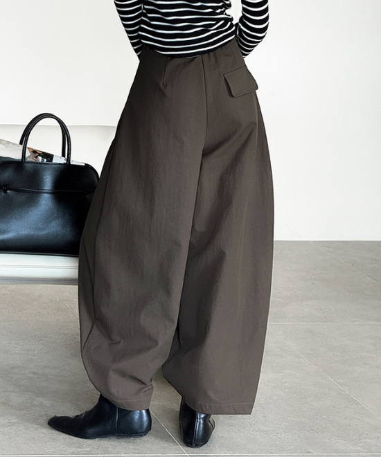 ハイウエストワイドレッグパンツ
