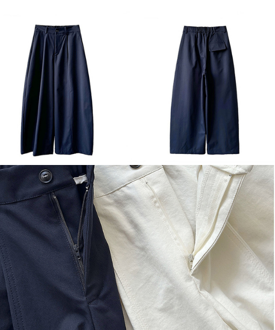 ハイウエストワイドレッグパンツ