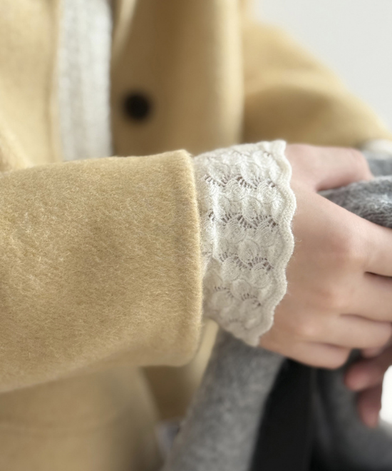 ショートルーズノーカラージャケット