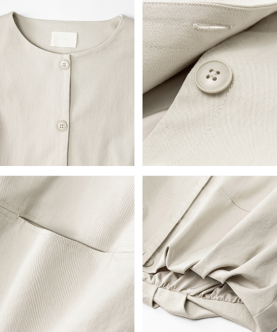 ドロップショルダークロップドジャケット