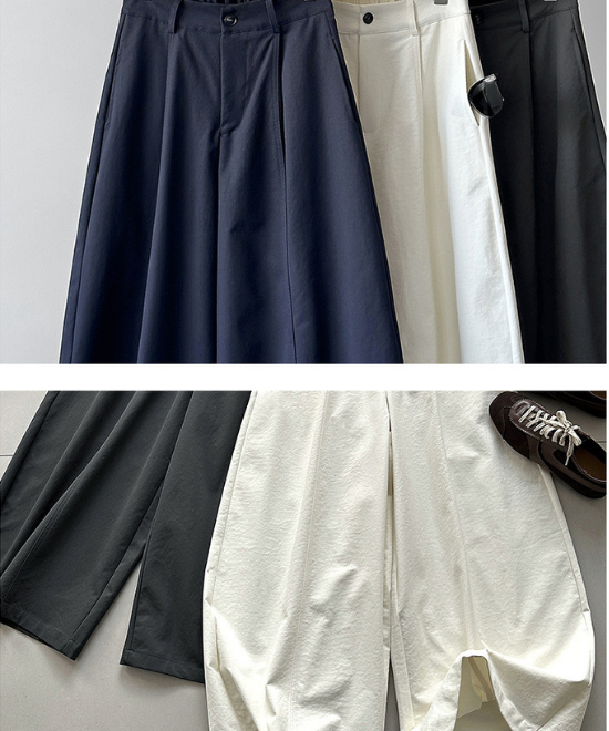 ハイウエストワイドレッグパンツ