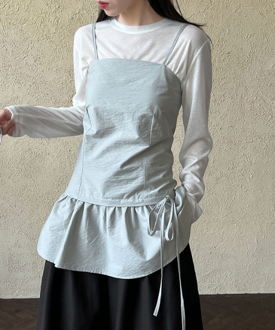 フリルヘムキャミトップス