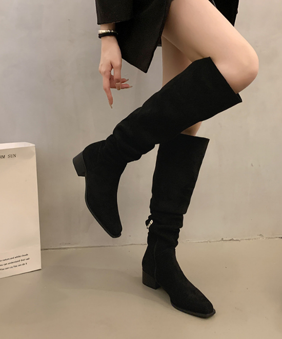 スエードニーハイブーツ