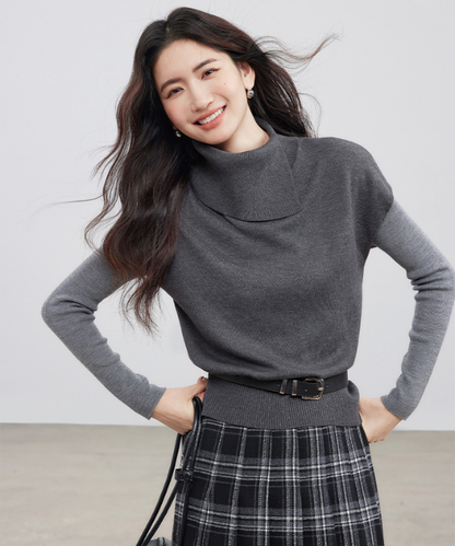 セミタートルネックベスト