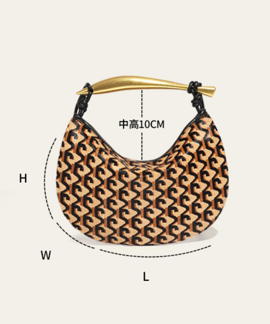 レザーホースへアハンドバッグ