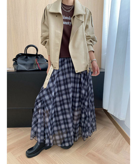 ルーズシルエットマットレザージャケット