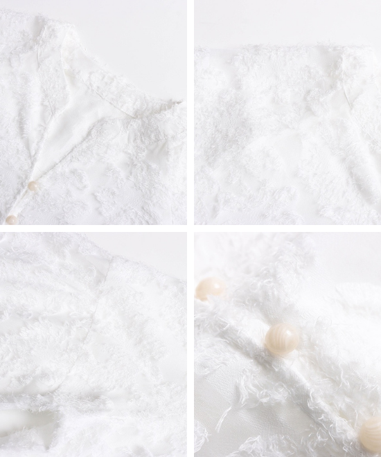 フローラルカットアウトシャツ