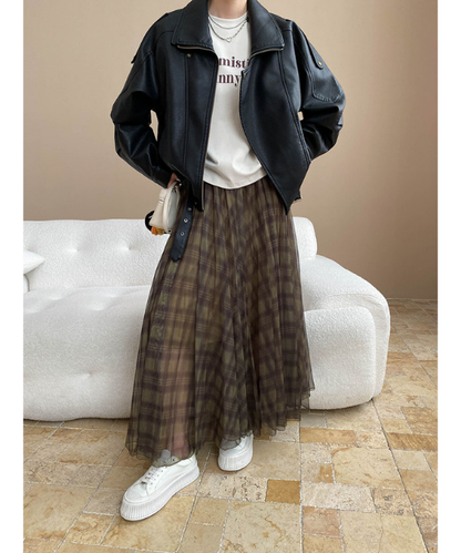 ルーズシルエットマットレザージャケット