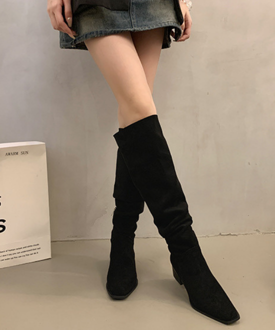 スエードニーハイブーツ