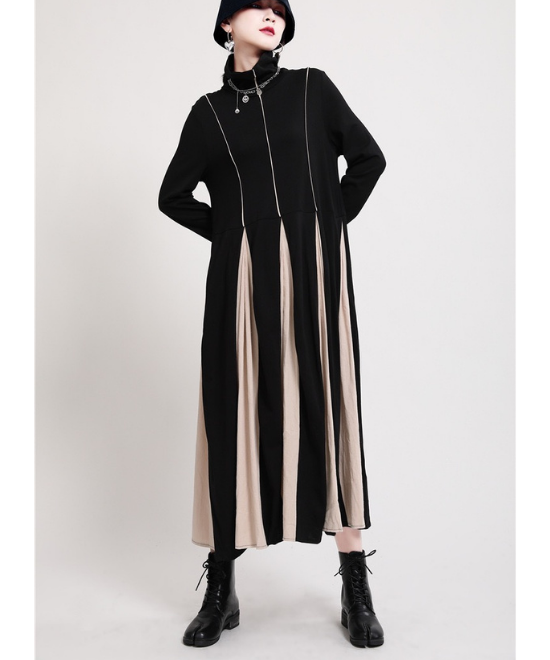 ドッキングプリーツワンピース