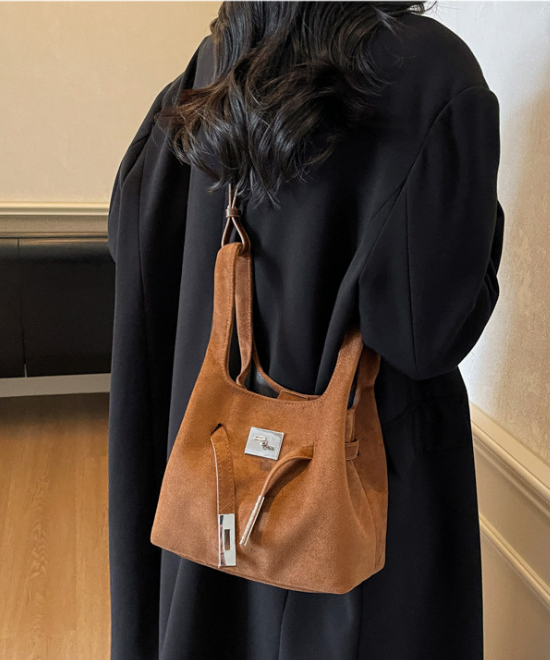 コーデュロイ2WAYバケットバッグ