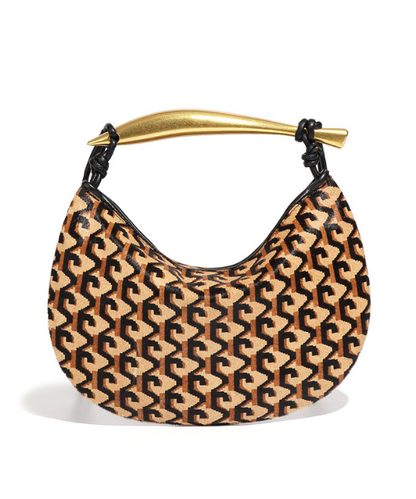 レザーホースへアハンドバッグ