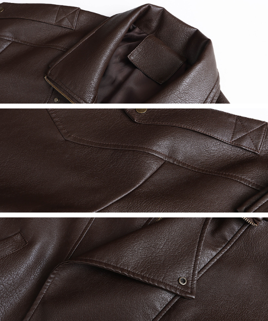 ルーズシルエットマットレザージャケット