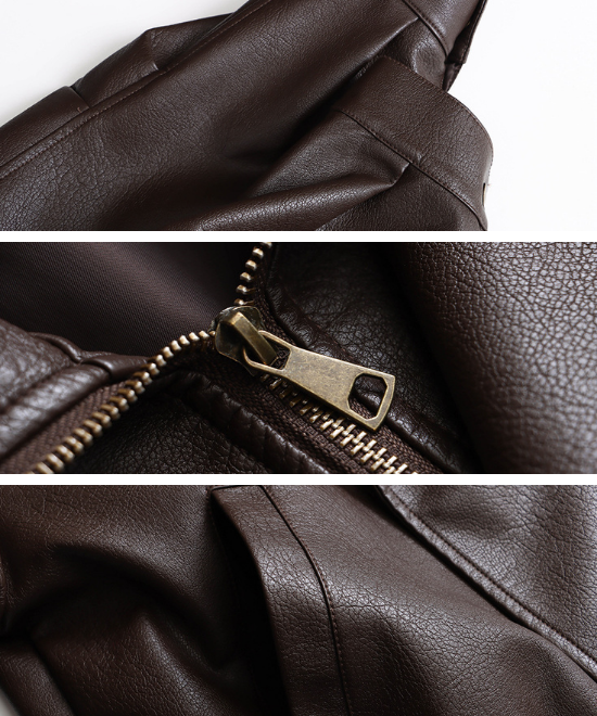 ルーズシルエットマットレザージャケット