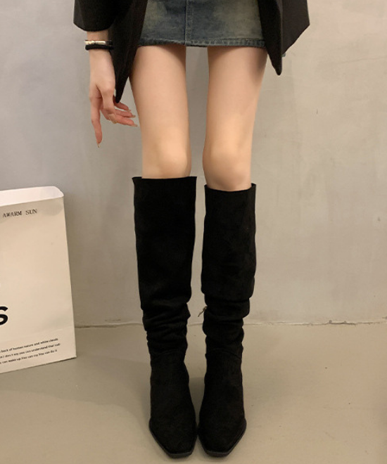 スエードニーハイブーツ