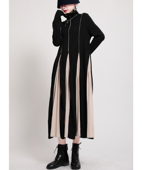 ドッキングプリーツワンピース