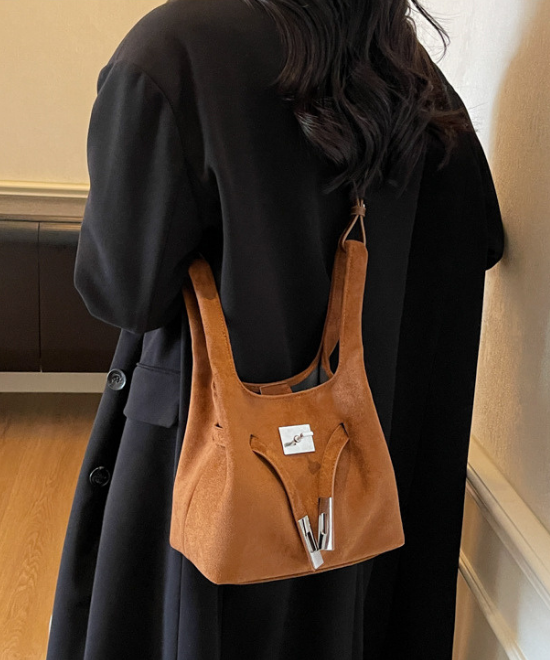 コーデュロイ2WAYバケットバッグ