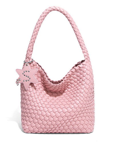 手織りテクスチャーワンショルダーハンドバッグ