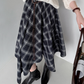 チェック柄フィッシュテールハイウエストスカート