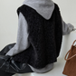 ノーカラーボアベスト