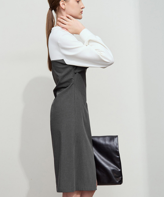 レイヤードスリットワンピース