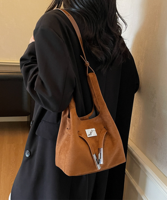 コーデュロイ2WAYバケットバッグ