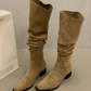 スエードニーハイブーツ